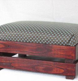 repurposed pallet upholstered ottoman and footstool