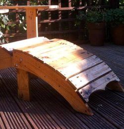 recycled pallet adirondack footstool