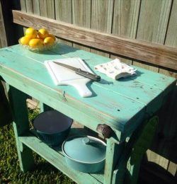 handmade pallet rustic kitchen island table