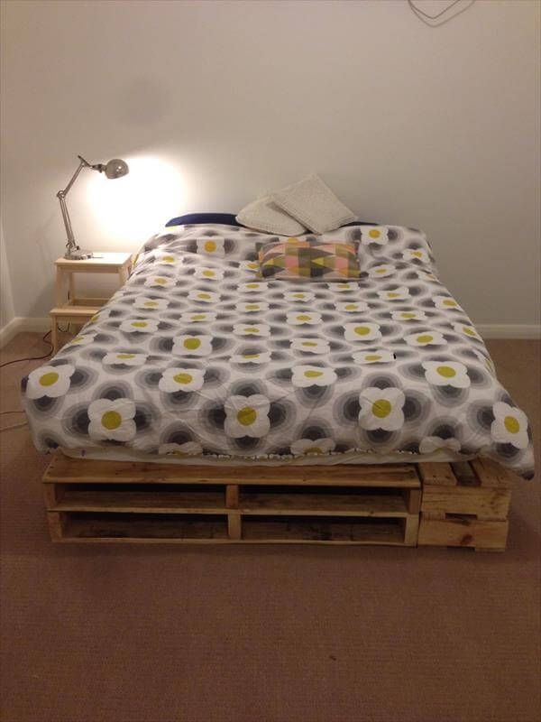 handmade pallet bed idea