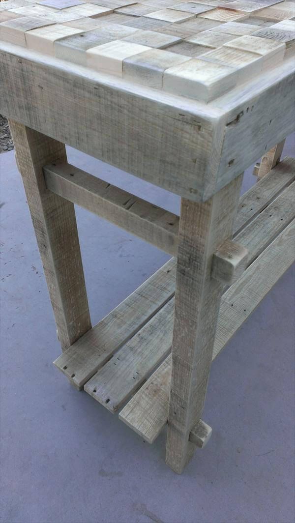 recycled pallet countryside console table