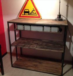 recycled pallet vintage cabinet shelves