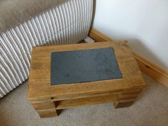 pallet wood side table