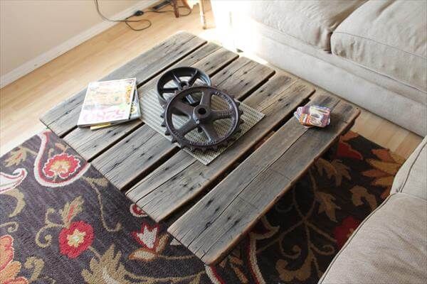 handmade pallet vintage coffee table