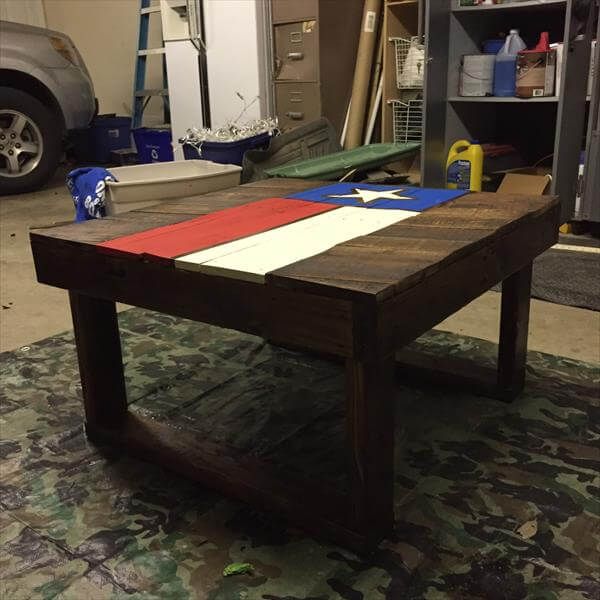handmade pallet Texas coffee table