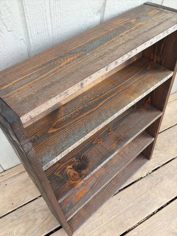 recycled pallet shelving unit