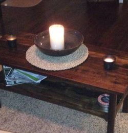 recycled pallet two tiered coffee table