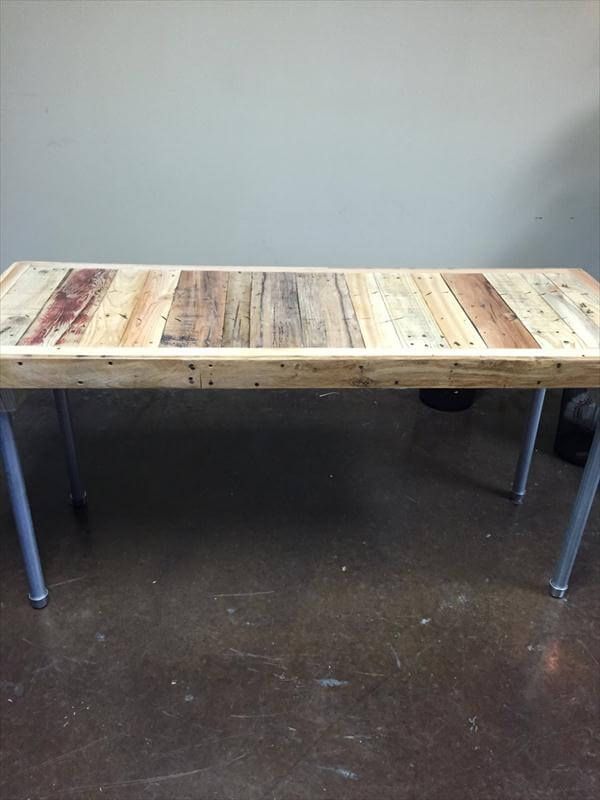 recycled pallet rustic desk