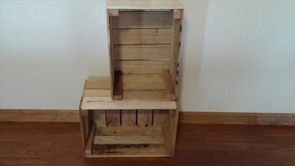 repurposed pallet crate storage box