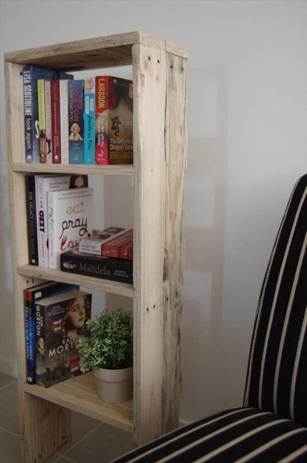 upcycled pallet bookcase
