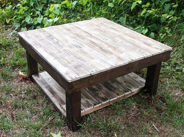 upcycled pallet sturdy coffee table 