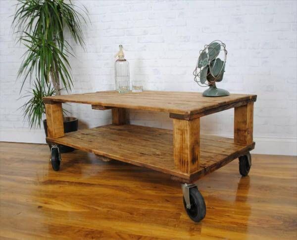 handcrafted pallet retro styled coffee table