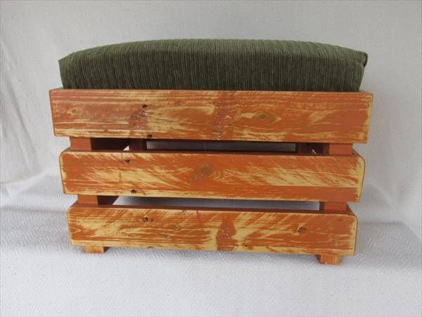 recycled pallet ottoman and footstool