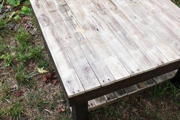 rustic yet sturdy pallet squared coffee table