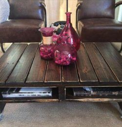 recycled pallet coffee table with storage