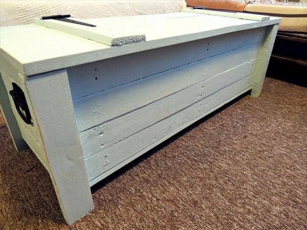 handcrafted pallet trunk