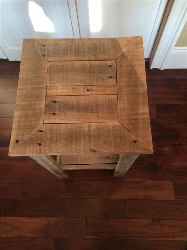 rustic yet sturdy pallet side table and nightstand