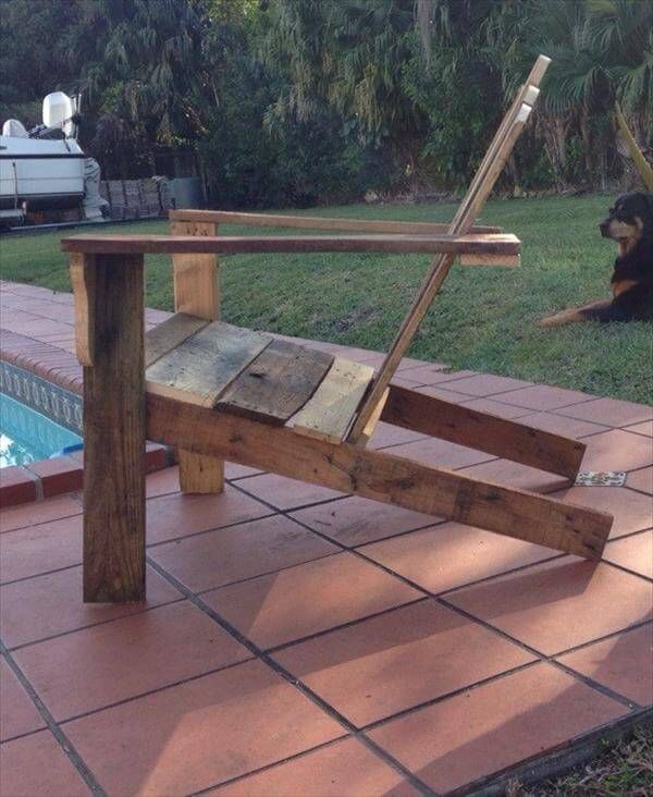 handcrafted pallet Adirondack chair