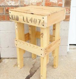 wooden pallet side table and nightstand
