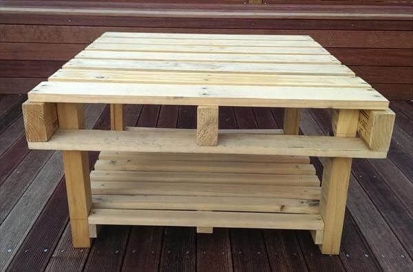 wooden pallet patio coffee table