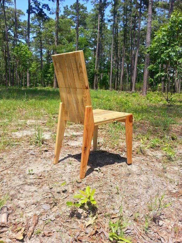 recycled pallet outdoor chair