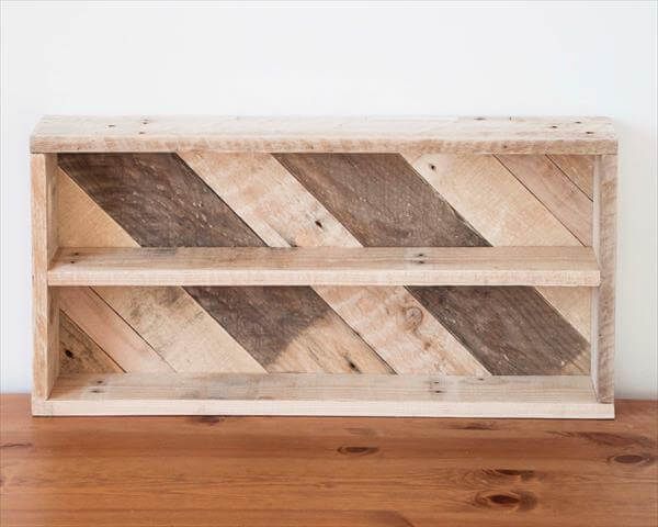 upcycled wooden kitchen spice rack