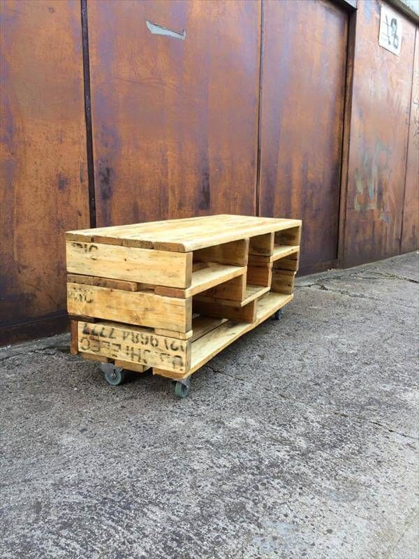 upcycled pallet TV unit