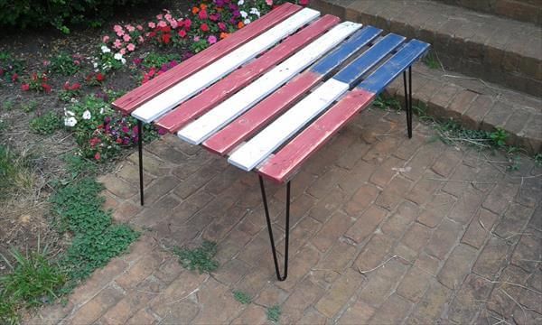 upcycled pallet flag table