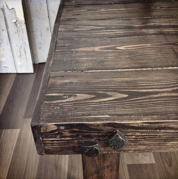 handcrafted pallet wooden coffee table