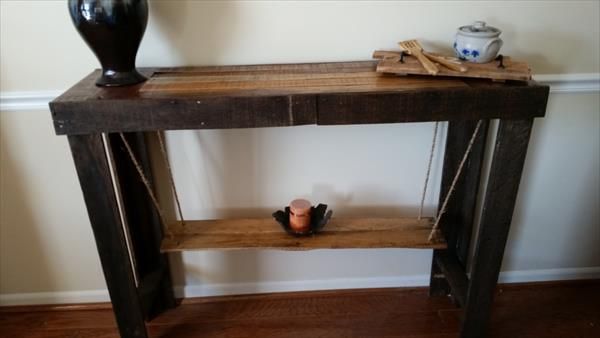 diy pallet console table and sofa table