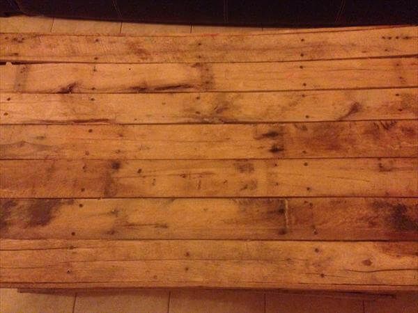 recycled pallet rustic coffee table