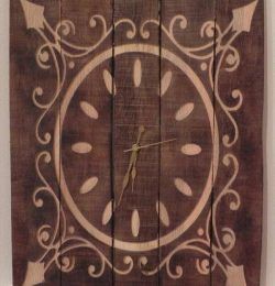 recycled pallet accent wooden wall clock