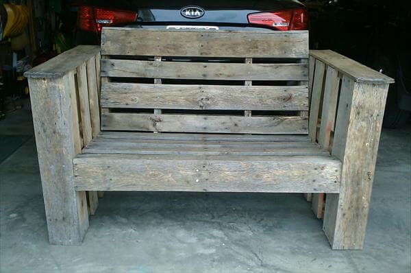 rustic yet sturdy pallet outdoor chair