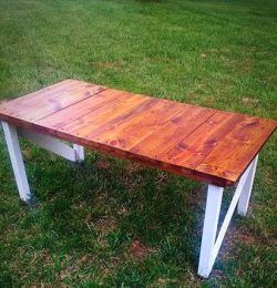 Regained pallet rustic coffee table