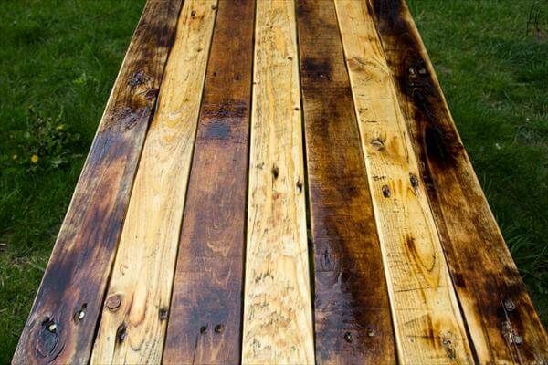 handmade wooden pallet industrial style coffee table