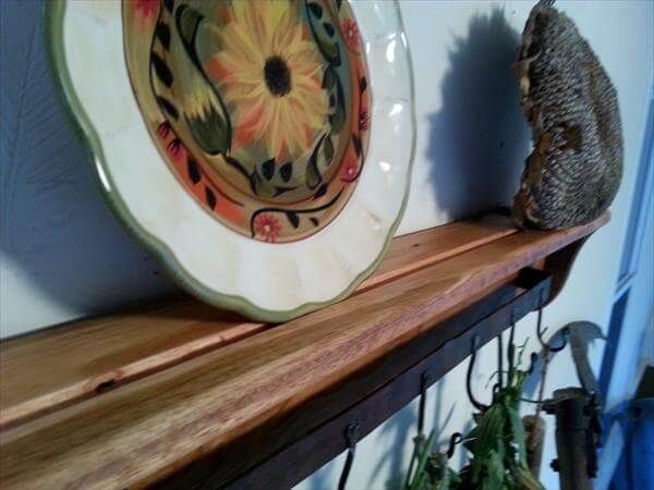 wooden pallet accent vintage inspried shelf