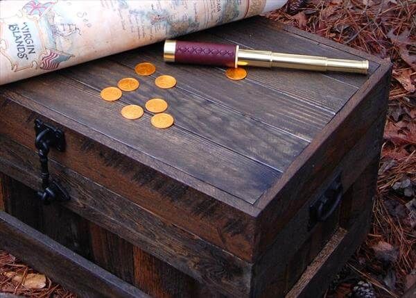 rustic pallet treasure chest
