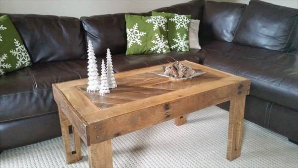 free pallet wooden coffee table