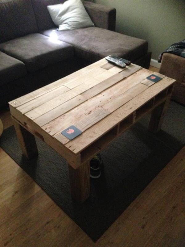 handcrafted pallet living room coffee table