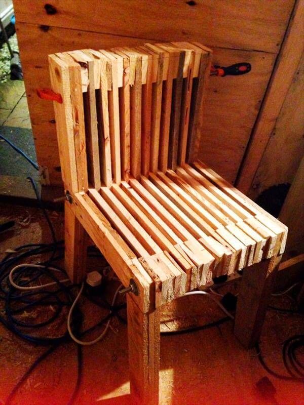 wooden pallet kid's room chair