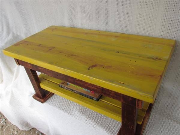 wooden pallet painted coffee table