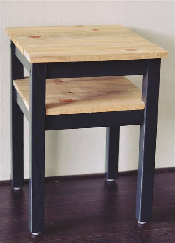 upcycled pallet end table or side table