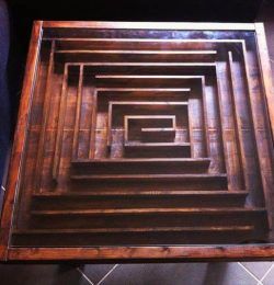 wooden pallet maze coffee table