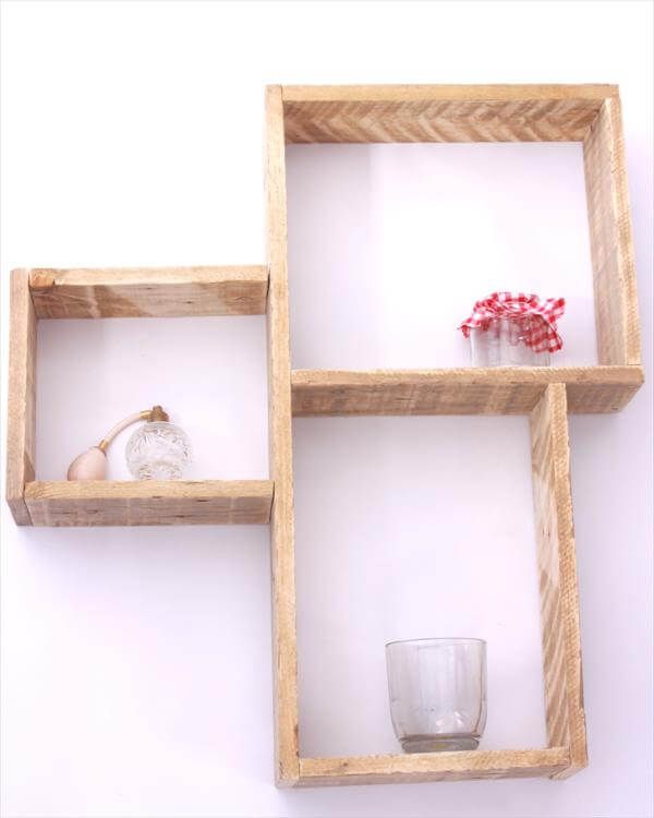handmade decorative pallet wall shelves
