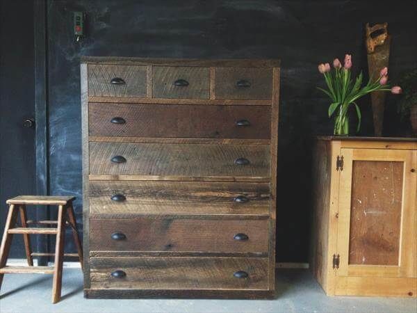 recycled pallet antique dresser table