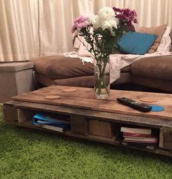 wooden pallet low coffee table