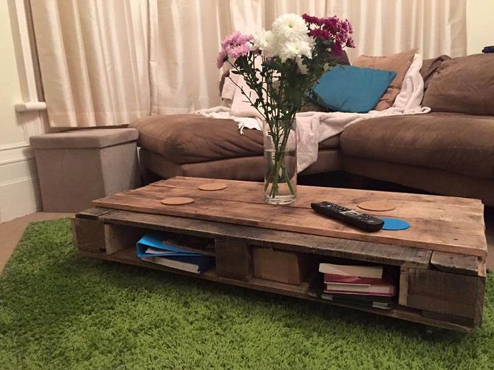 wooden pallet low coffee table