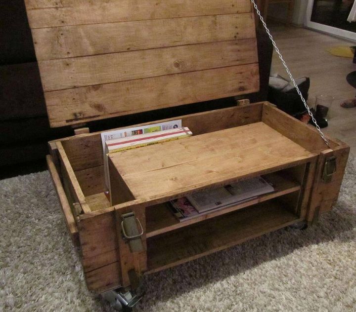  pallet coffee table with lift able top