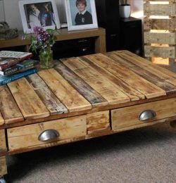 wooden pallet retro styled coffee table