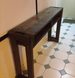 handcrafted pallet hall table
